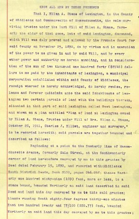 Deed, land for new Adams School, 1911