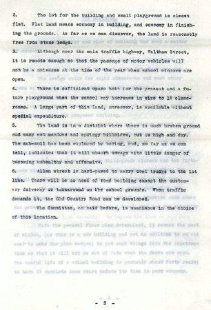 Report of the School Building Committee, 1930