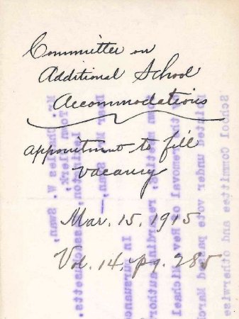 Letter, Edwin A. Bayley to Selectmen, 1915