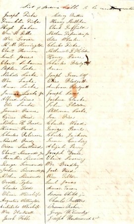 Soldiers liable to do duty returned, 1841