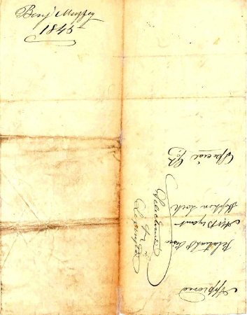 Invoice for Artillery use of chamber over store, 1845