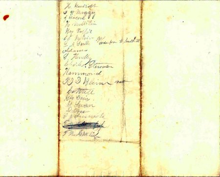 Subscription list of donors, 1864