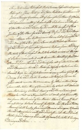 Indenture of Benjamin Adams, 1793