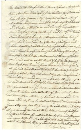 Indenture of Eliphalet Adams, 1793