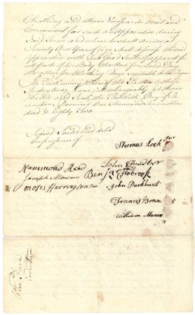 Indenture of Attai Peirce, 1782