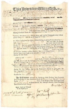 David Comee agreement, 1812