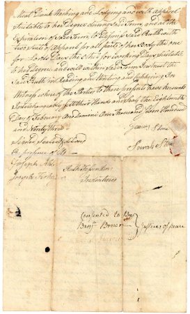 Indenture of Ruth Fessenden, 1793