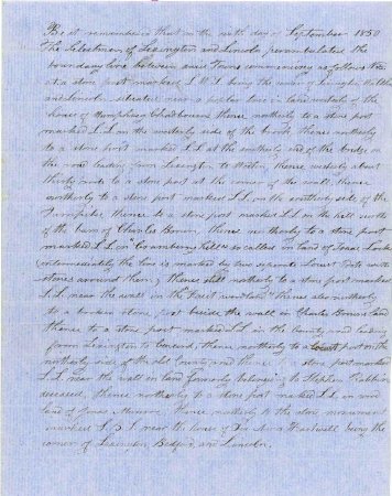 Perambulation between Lexington & Lincoln, 1850