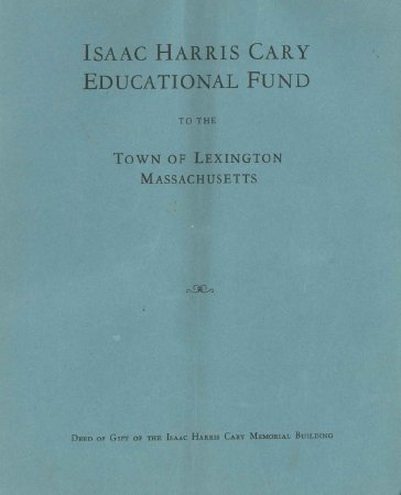 Deed of gift, Isaac Harris Cary Memorial Building, 1928