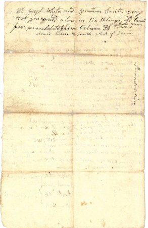 Bounds between Lexington & Waltham, 1747