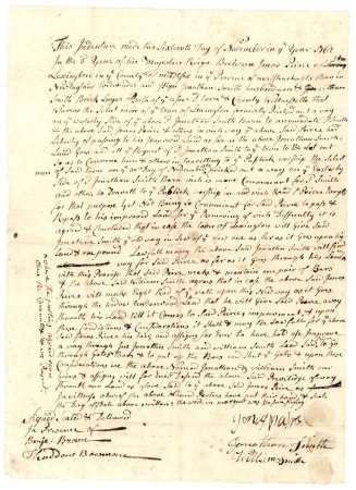 Agreement concerning roads, 1762