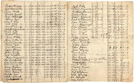 Poll and tax rate, 1746