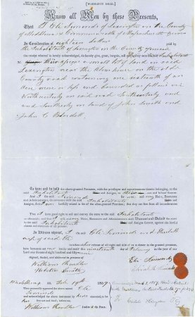 Deed, Eli Simonds to Town of Lexington, 1859