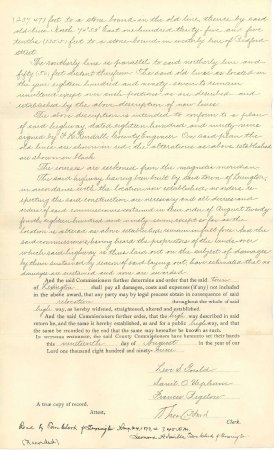 Order, Middlesex County Comm. to Town of Lex., 1899