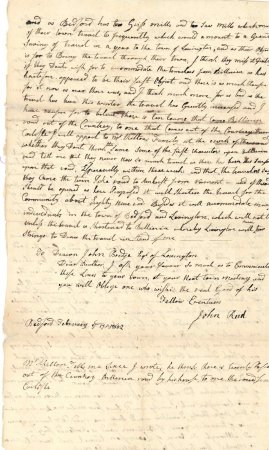 Letter concerning a proposed new road, 1802