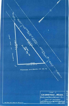 Deed, B&M to Town, land along the Lexington Branch, 1930